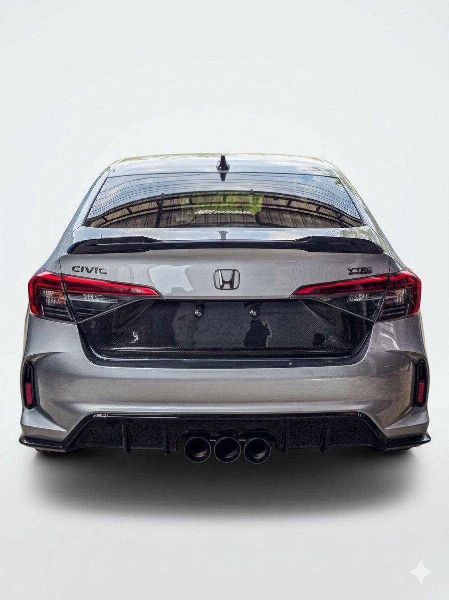 FE civic Trunk Carbon Overlay