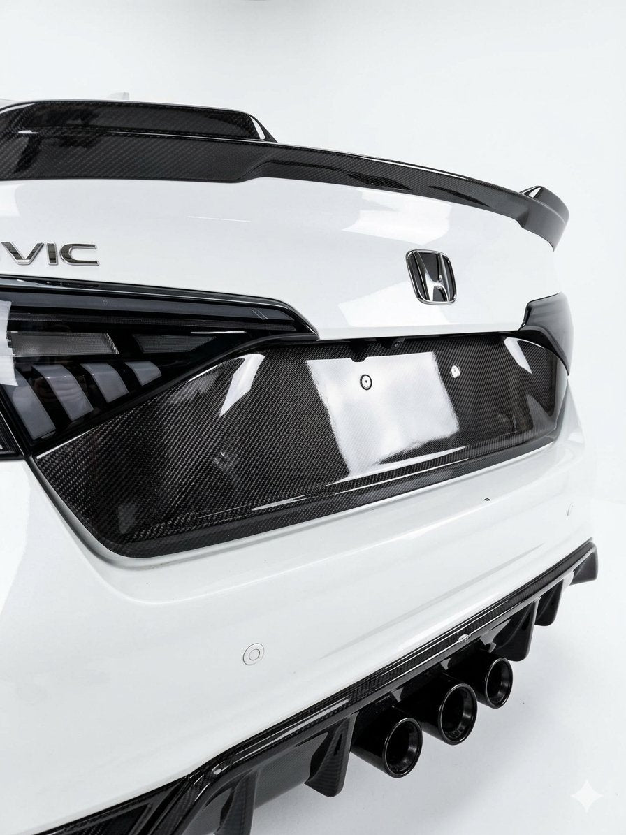 FE civic Trunk Carbon Overlay